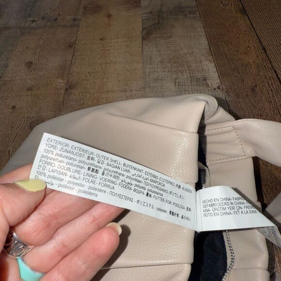 Zara Cream Soft City Bag Faux Leather Shoulder bag - Picture 9 of 11